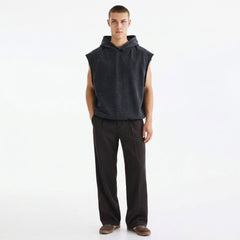Kagero Sleeveless Hoodie on model, front view