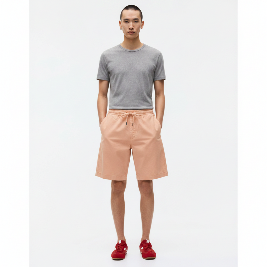 Cooling Moisture-Wicking Stretch Shorts on model - front view
