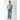 Wide-Leg Cargo Jeans on model - front view