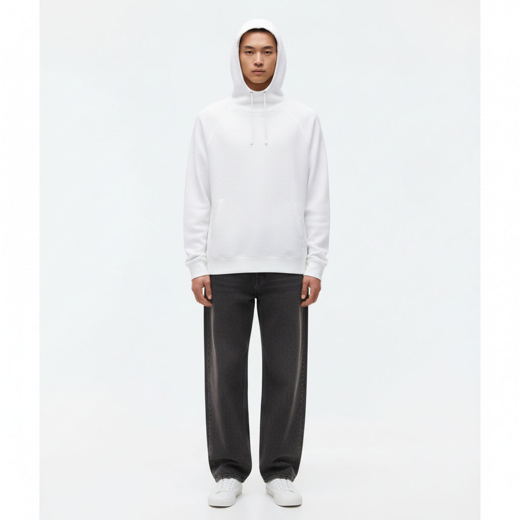 Thermolite(R) Air-Fleece Hooded Sweatshirt on model - Black - front
