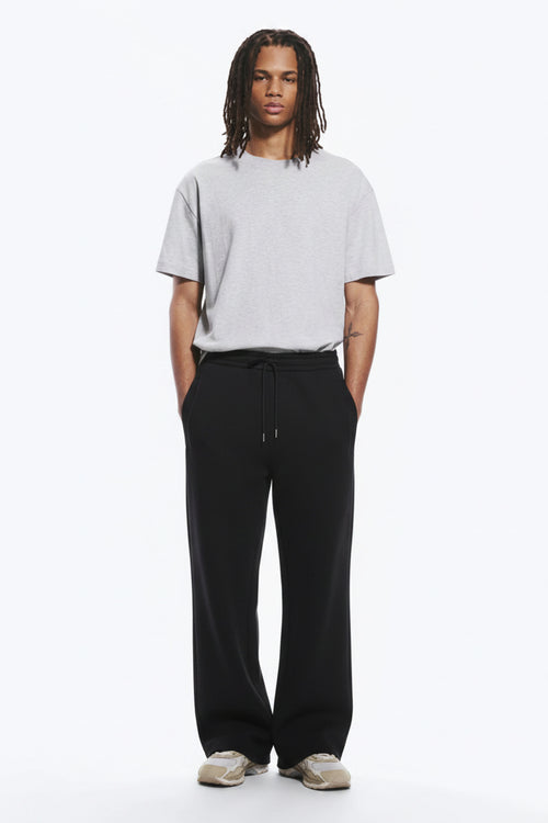 2-Piece Checked Quick-Dry Cooling Floor-Length Wide-Leg Pants Set on model - front view