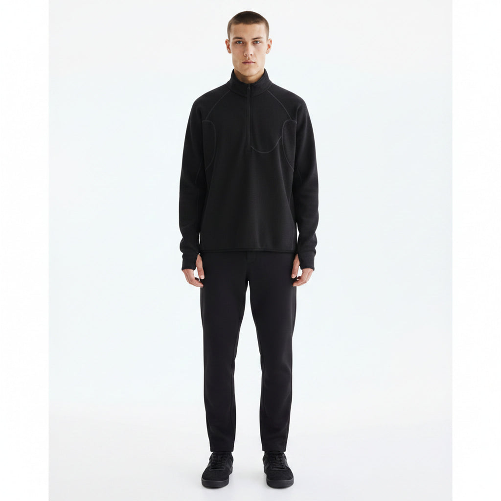 Cooling Outdoor Hoodie on model - Black - front