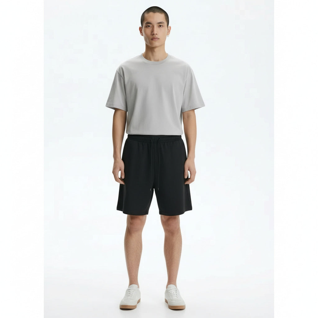 Oversized Shorts Heavyweight 100% Cotton on model - front view