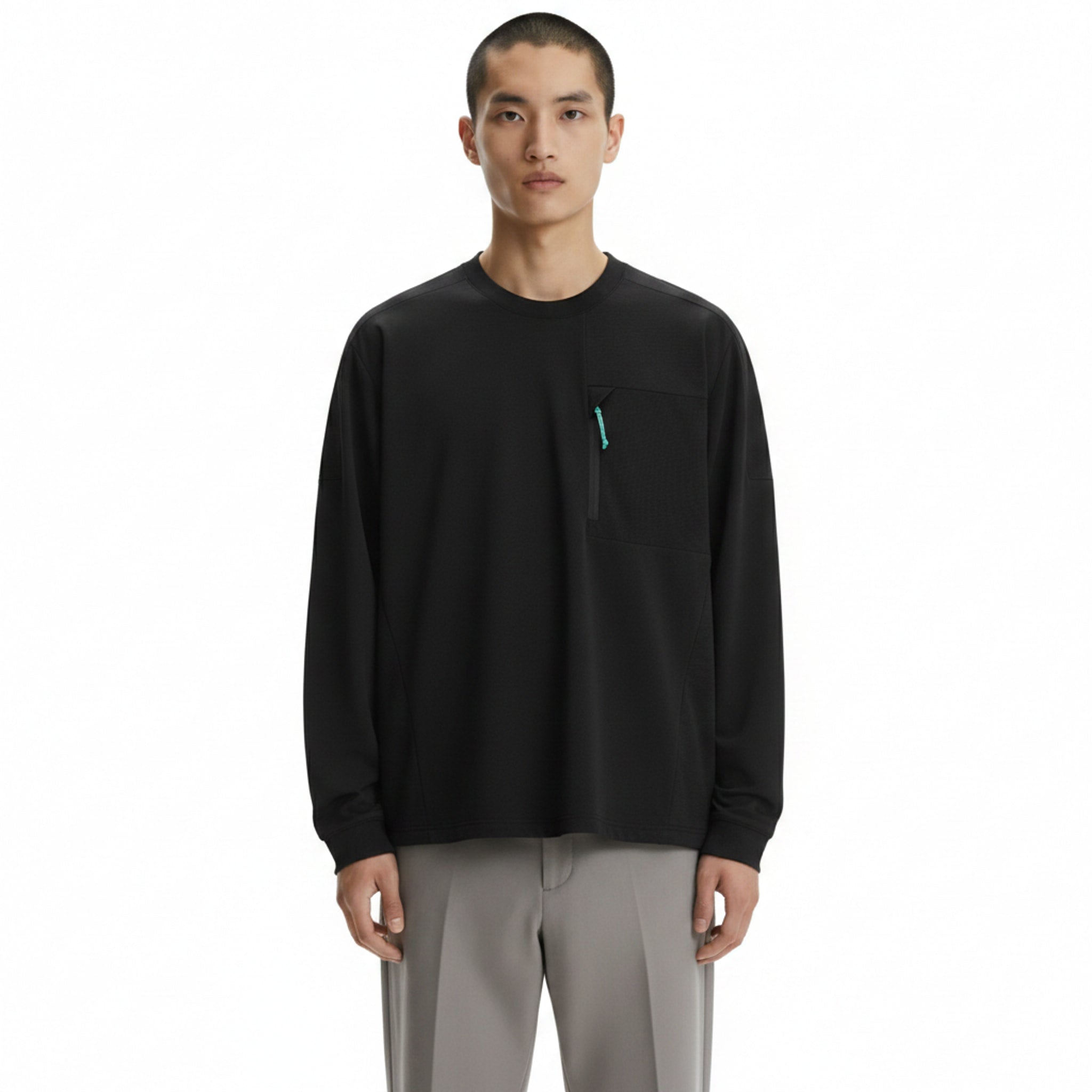 Quick-Dry T-Shirt on model - Black - front