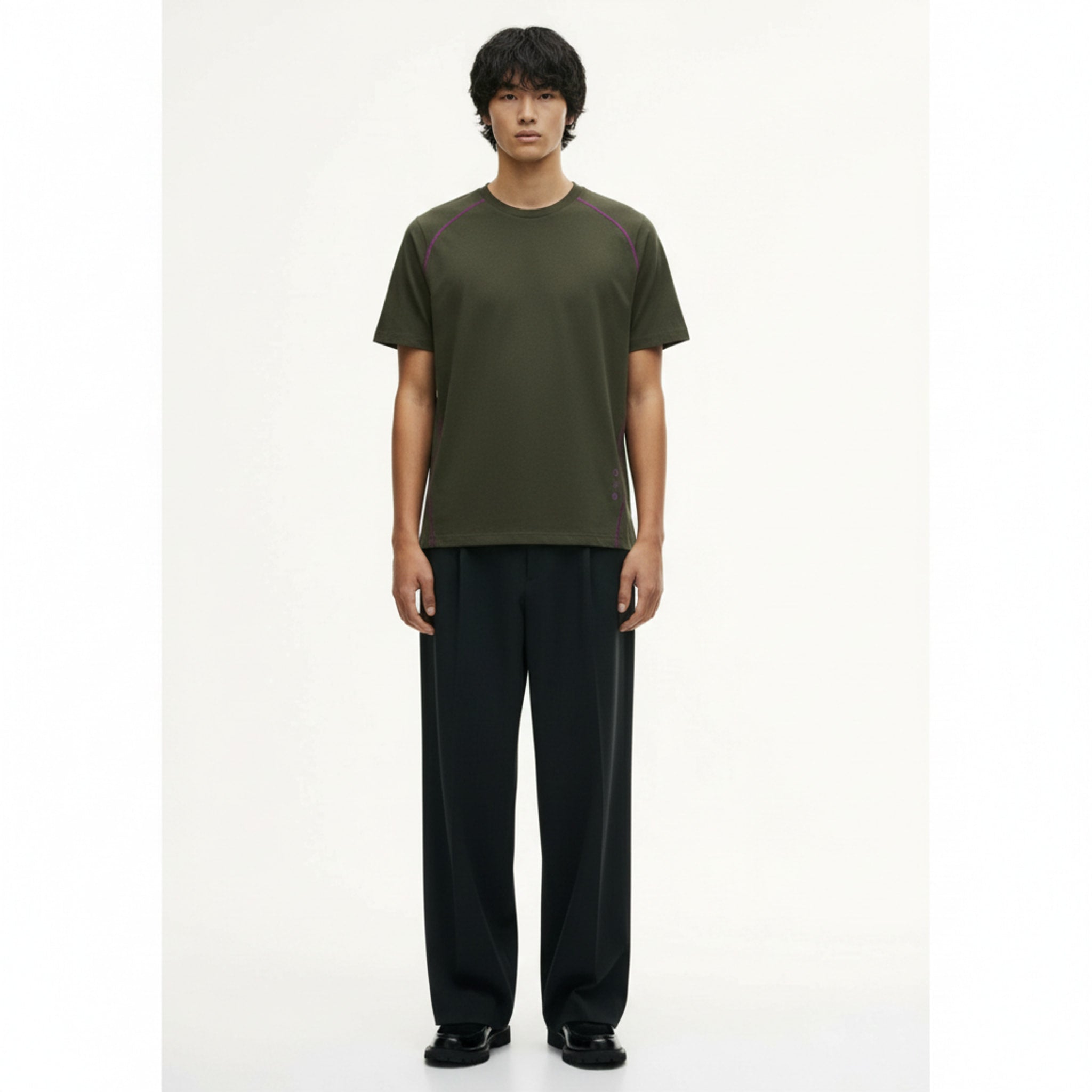 Outdoor Heavyweight T-Shirt 100% Cotton on model - front view
