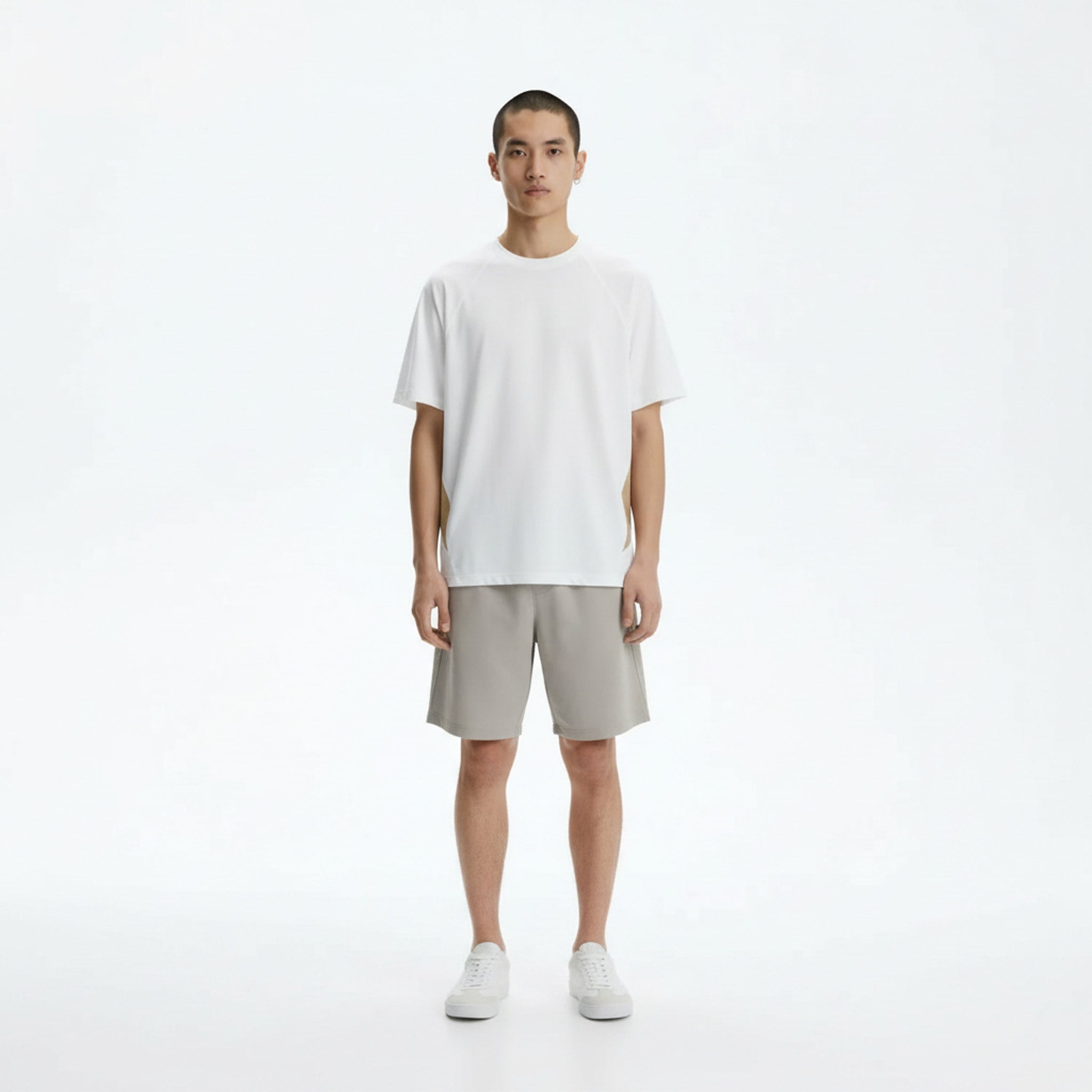 Quick-Dry Performance T-Shirt on model - White - front