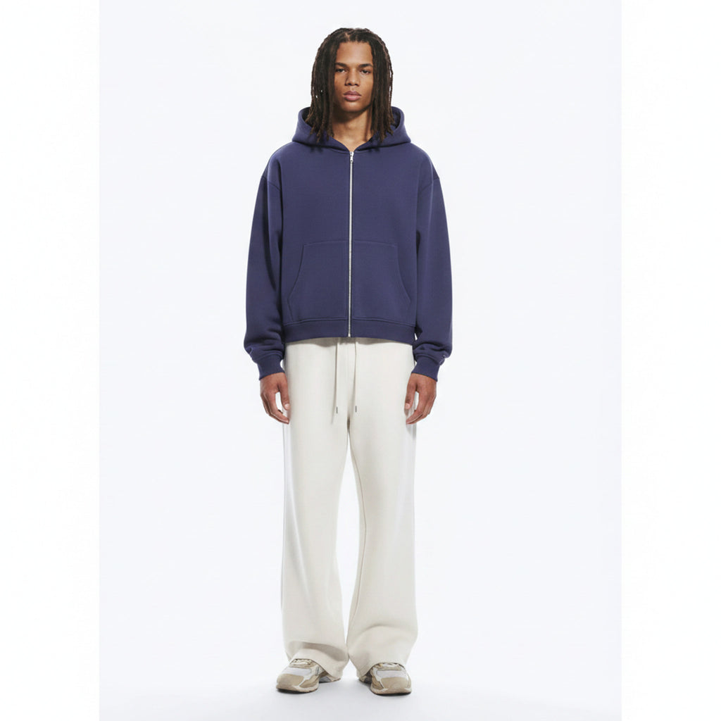 Cooling Zip-Up Hoodie on model - Blue - front