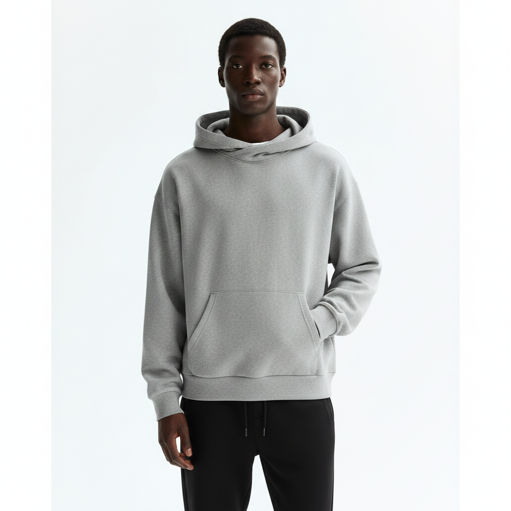 Heavyweight Hoodie on model - front view