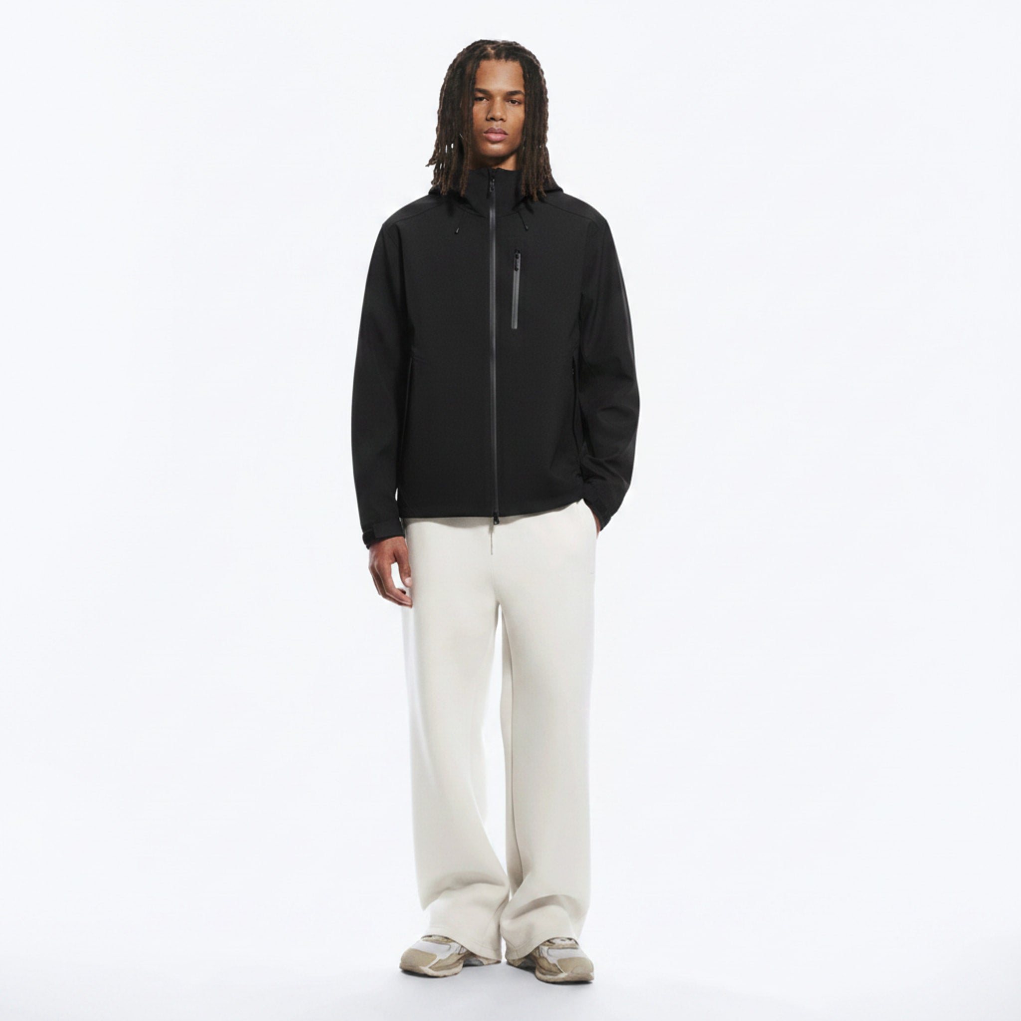 Lightweight Outdoor Softshell Jacket on model - front view