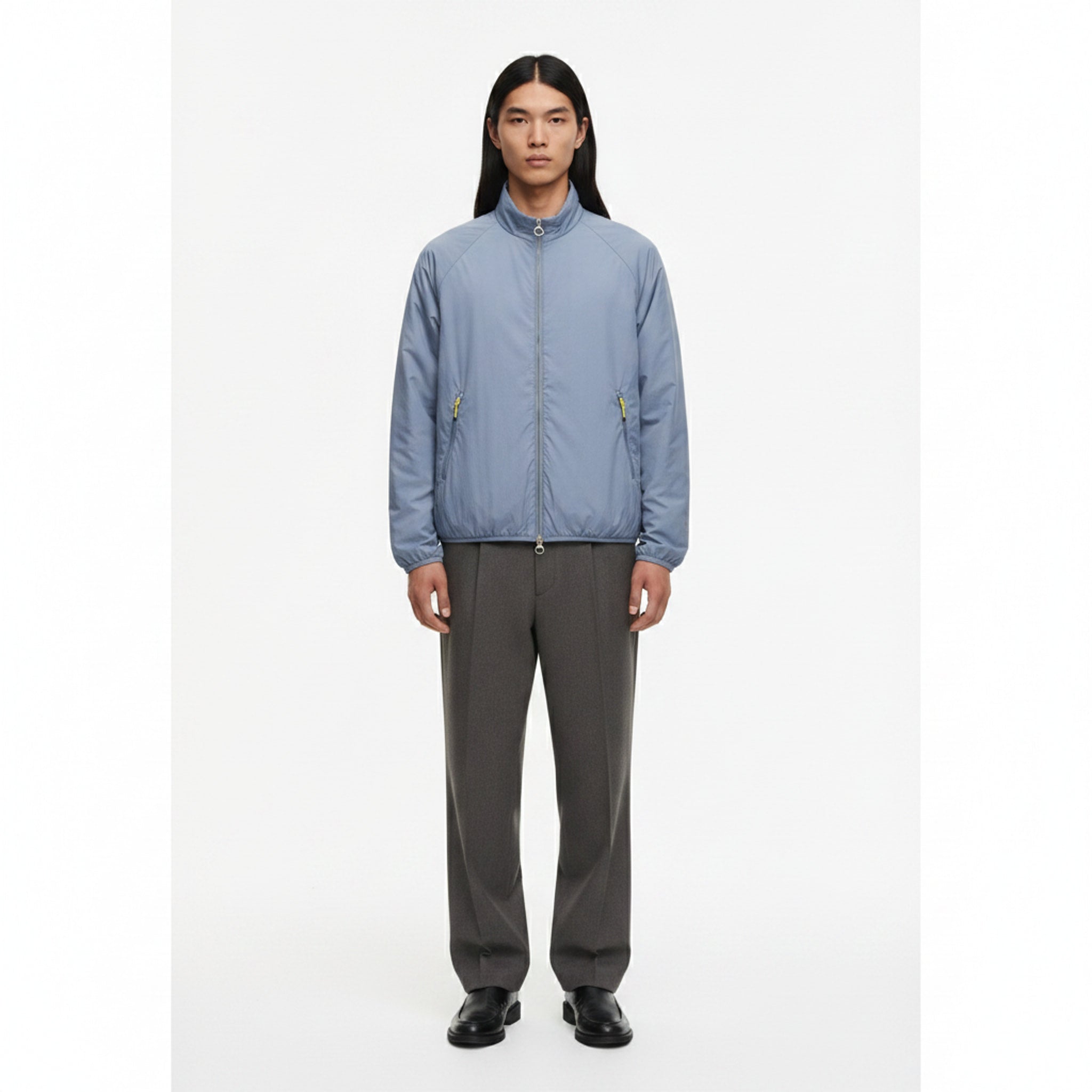 Performance Insulated Coat on model - Blue - front