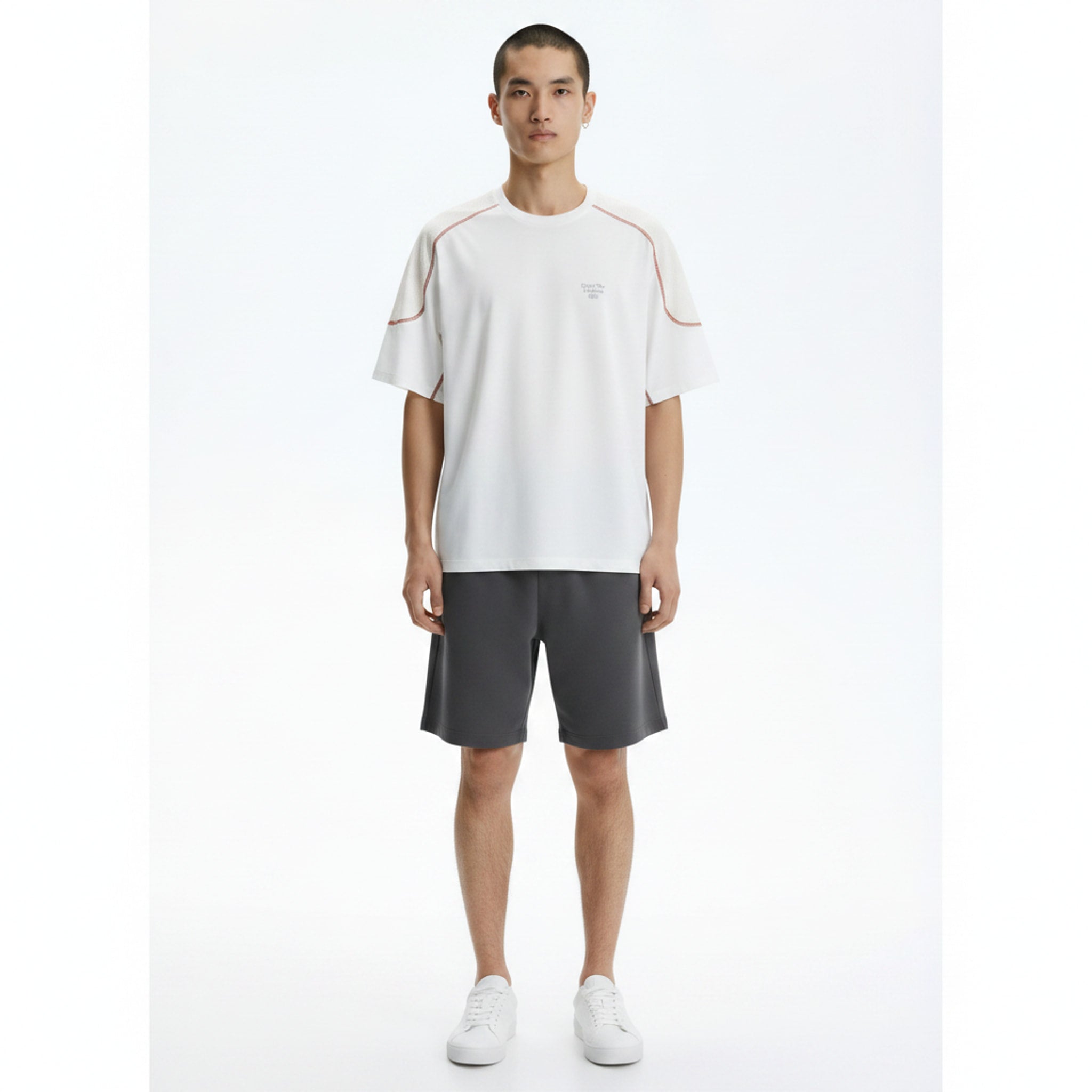 Quick-Dry Cooling Performance T-Shirt on model - White - front