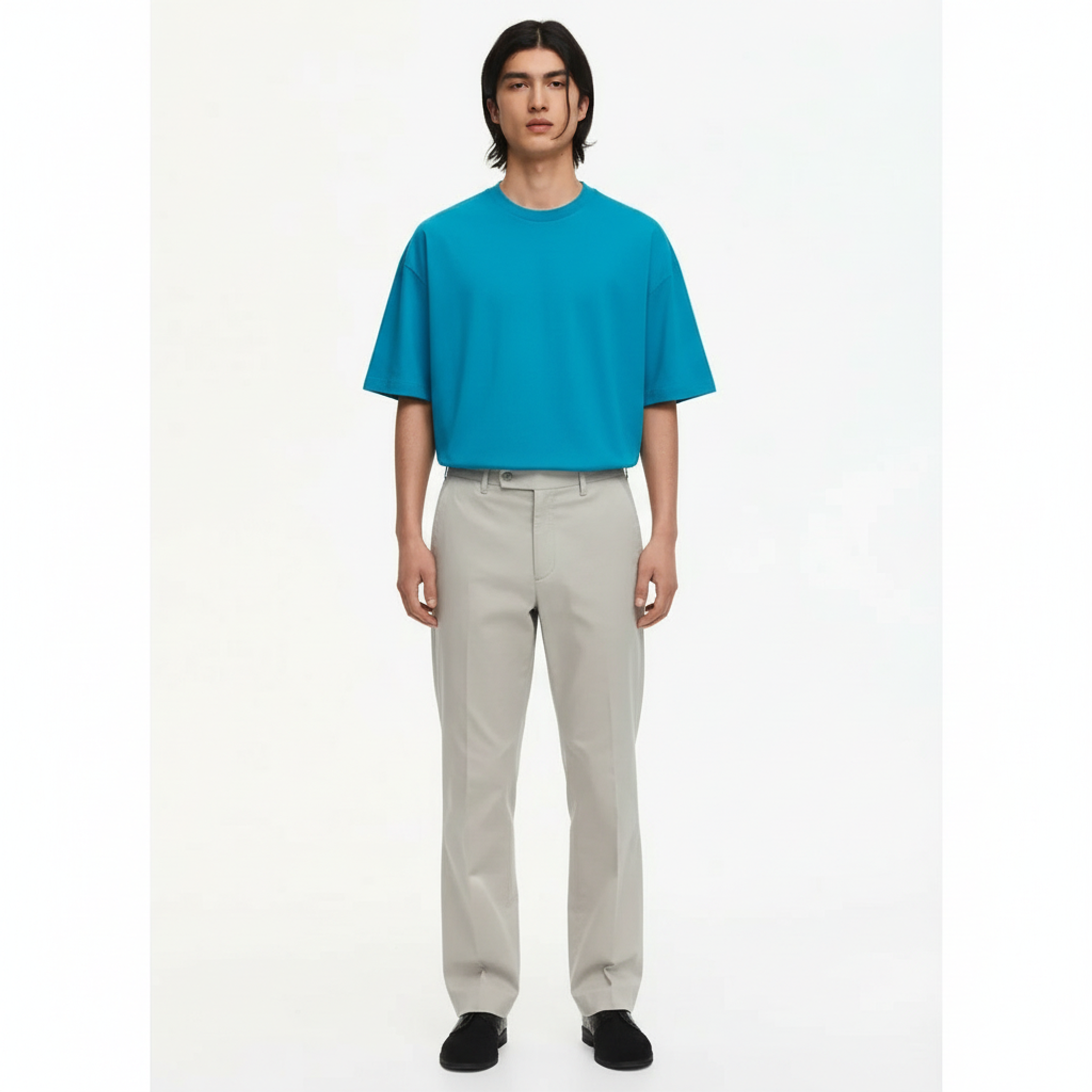 Heavyweight Cotton Shorts on model - front view