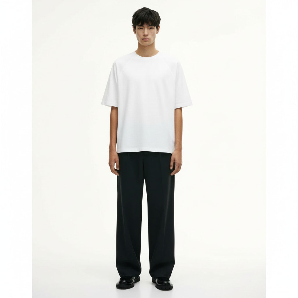 Oversized T-Shirt Cotton-Blend on model - White - front