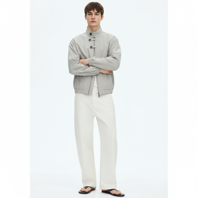 Cotton Jacket on model - Selected - front