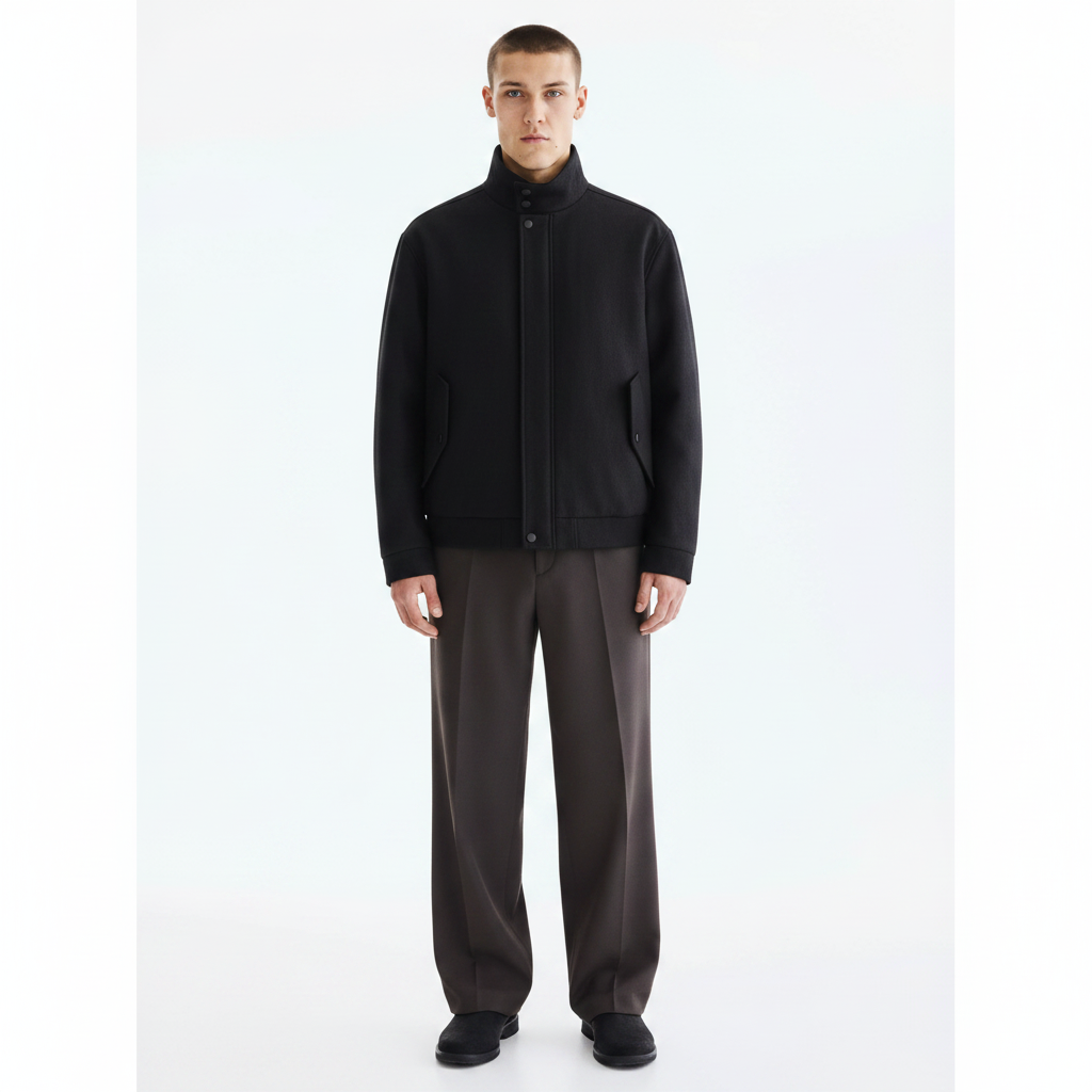 Oversized Zip Jacket on model - front view