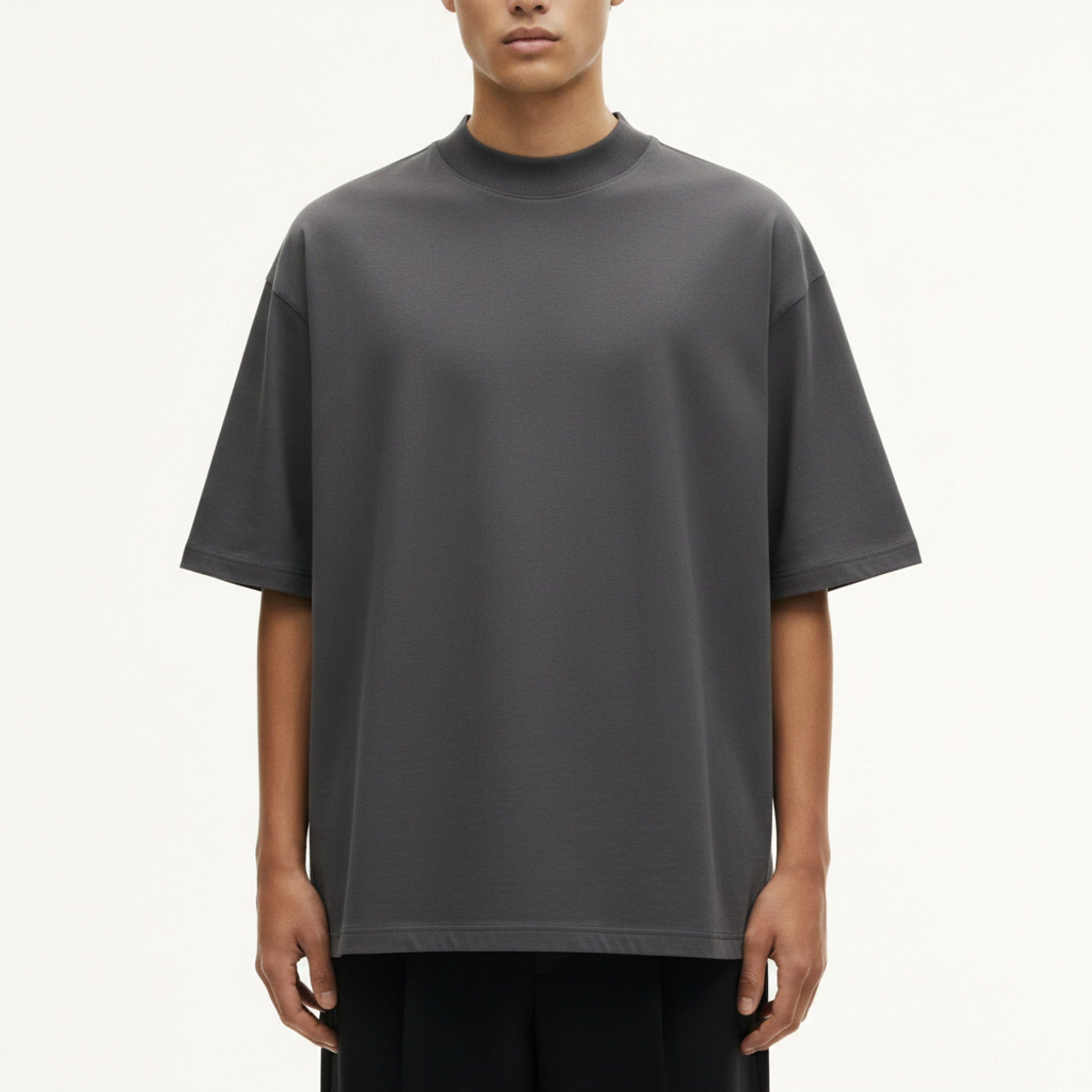 Moisture-Wicking T-Shirt on model - Gray - detail