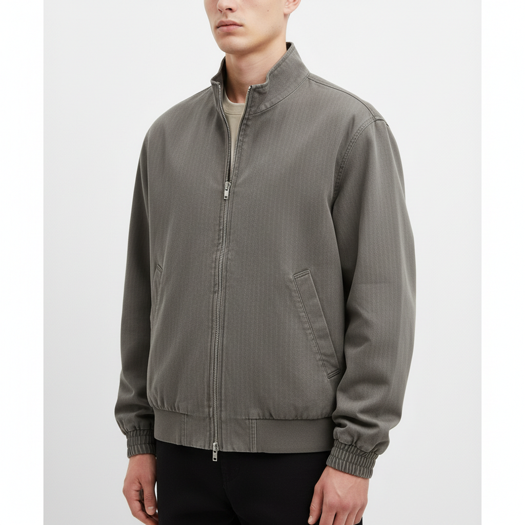 Detroit Flight Jacket on model - detail view