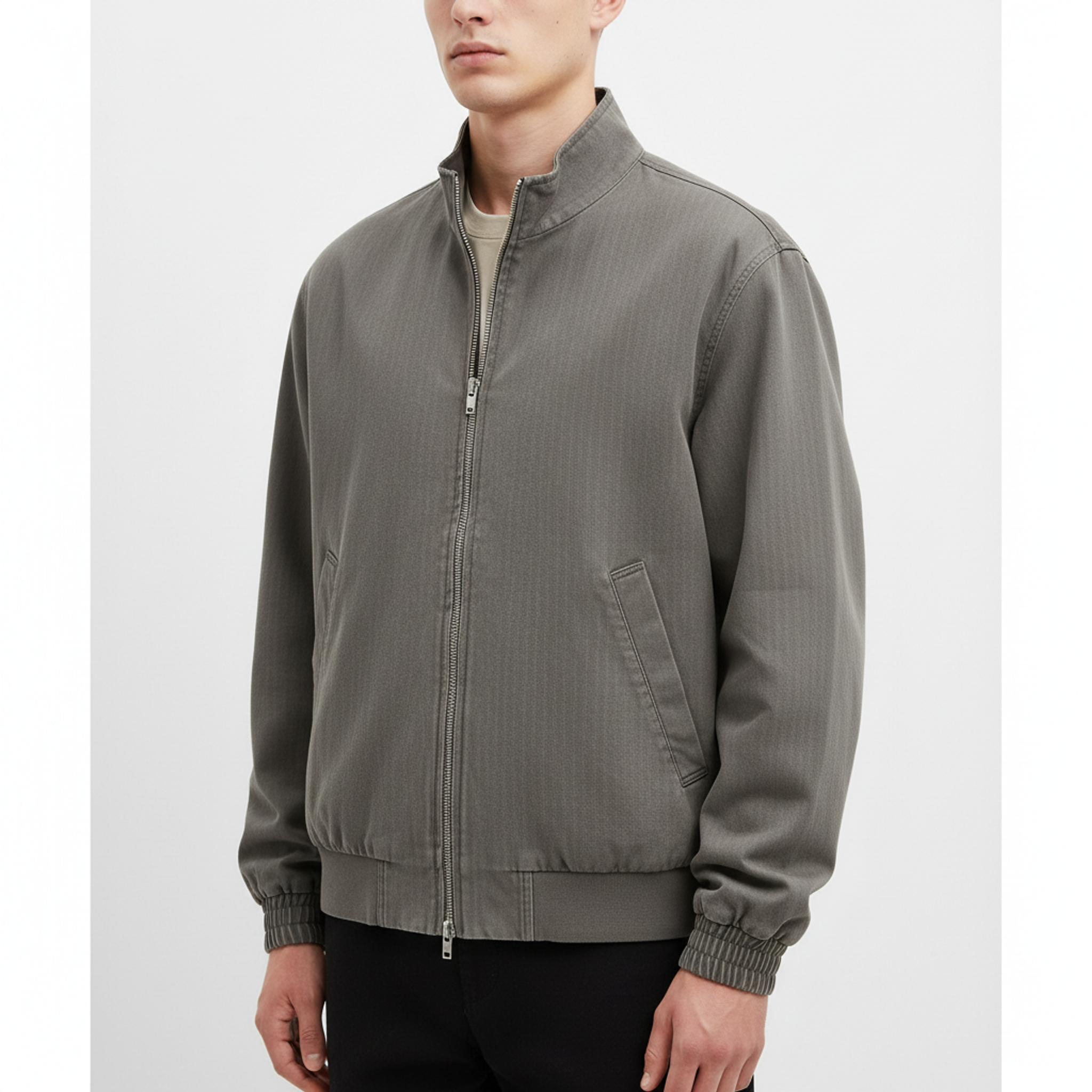 Detroit Flight Jacket on model - detail view