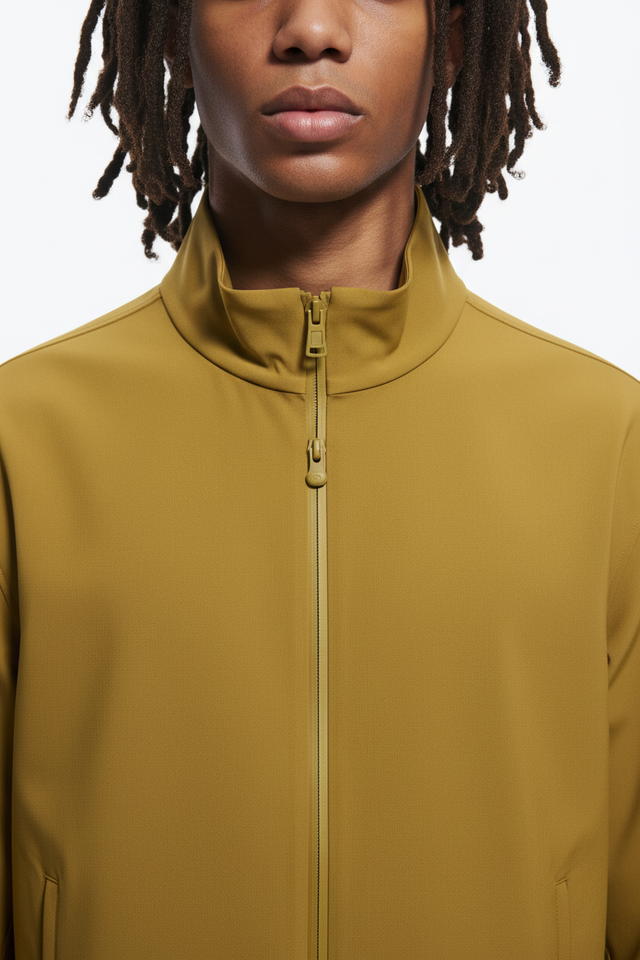 Lightweight Outdoor Softshell Jacket on model - detail view