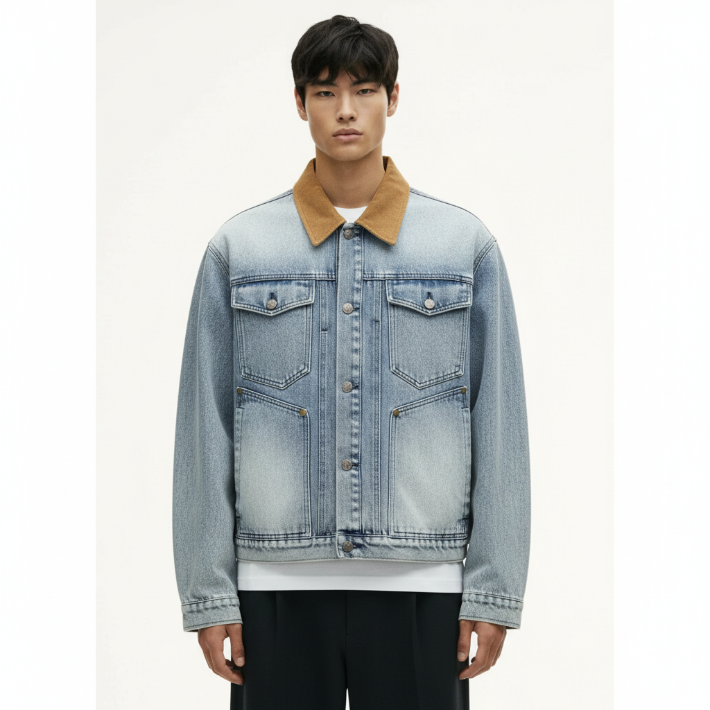 Polyester-Blend Jacket on model - Blue - detail