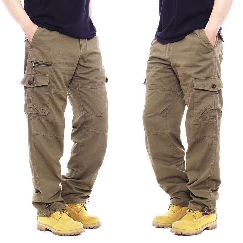 Multi pocket cargo pants for men, view 2