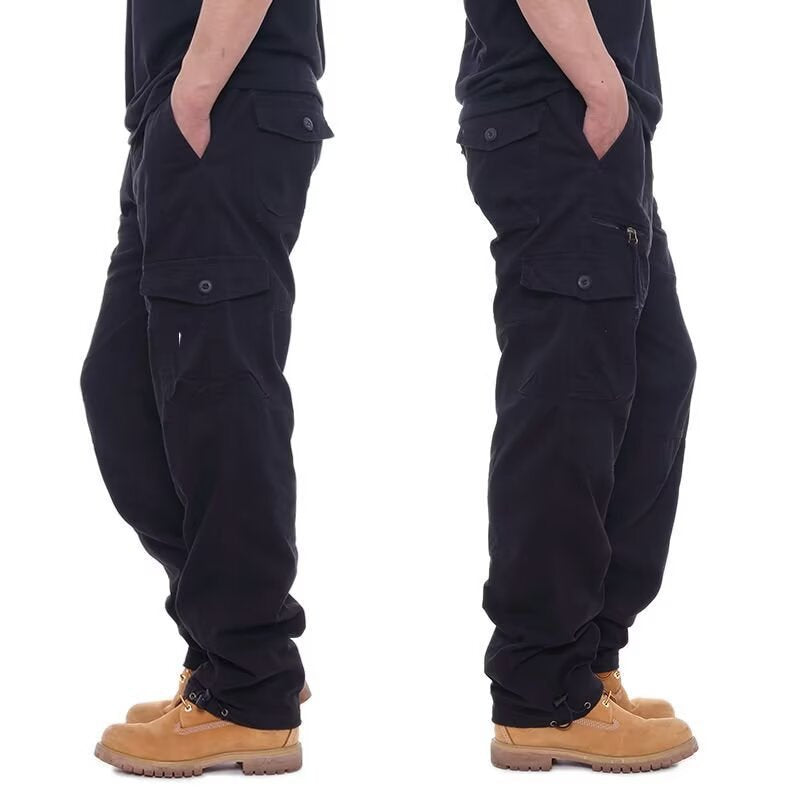 Multi pocket cargo pants for men, view 3