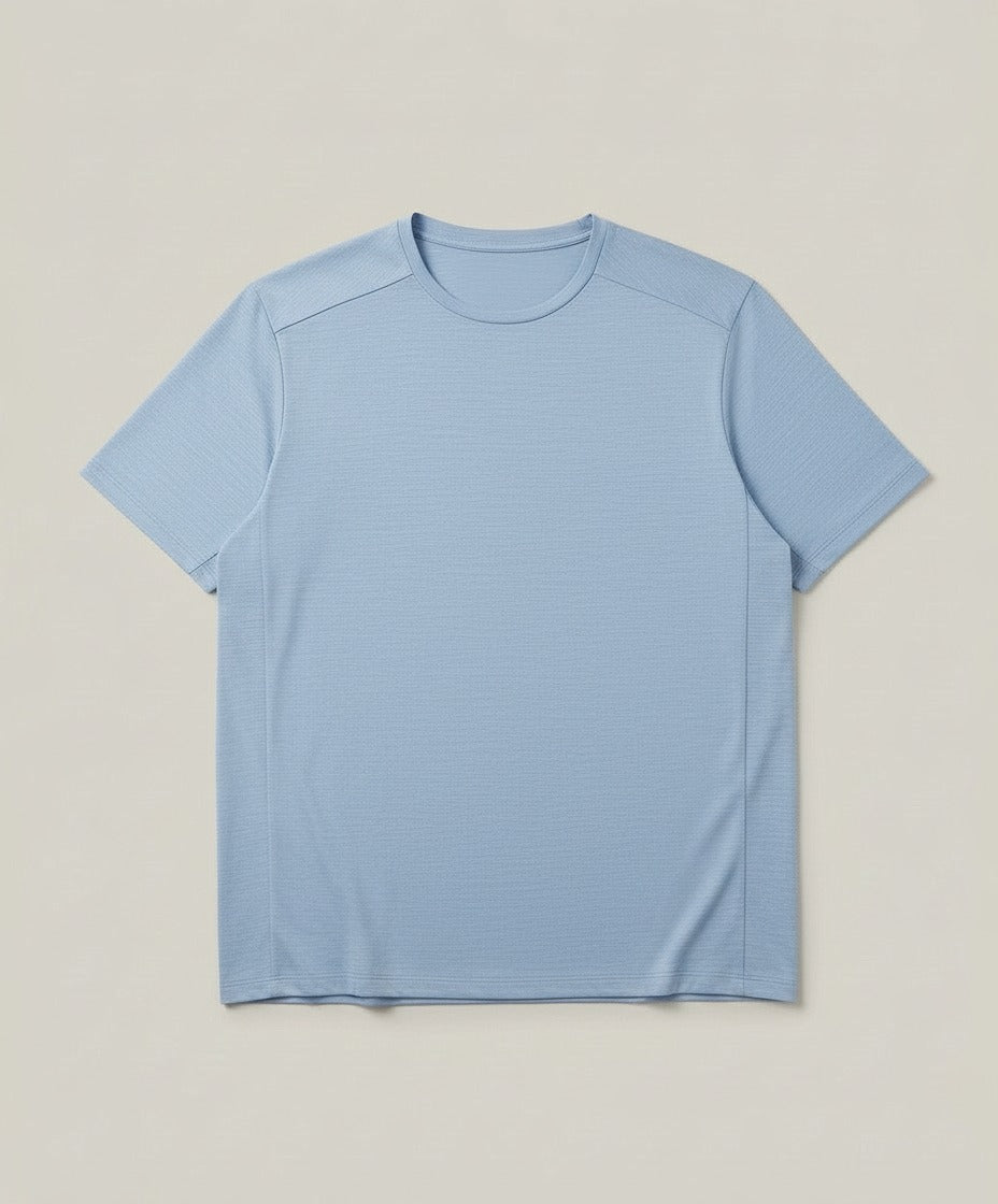 Men's Quick-Dry Running T-Shirt - Light Blue