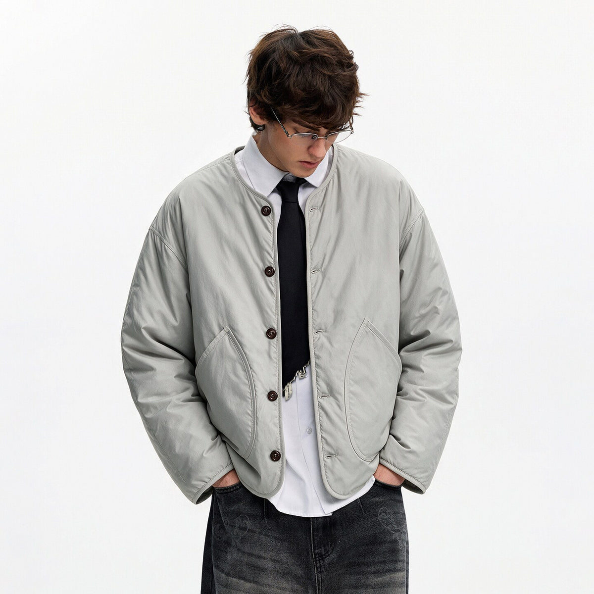 Men's Quilted Liner Jacket in Gray