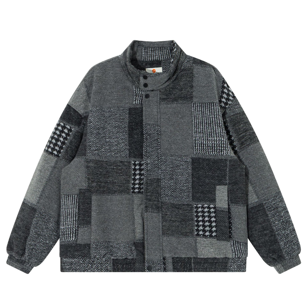 Men's Check Bomber Jacket in Gray