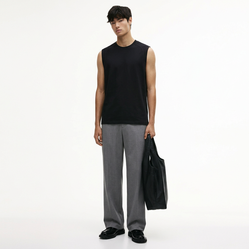 Quick Dry Basketball Tank Top front on model