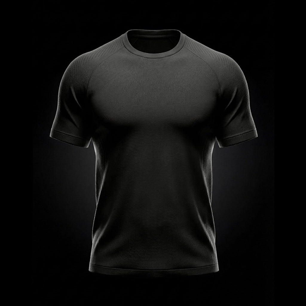 Quick-Dry Seamless T-Shirt - Black
