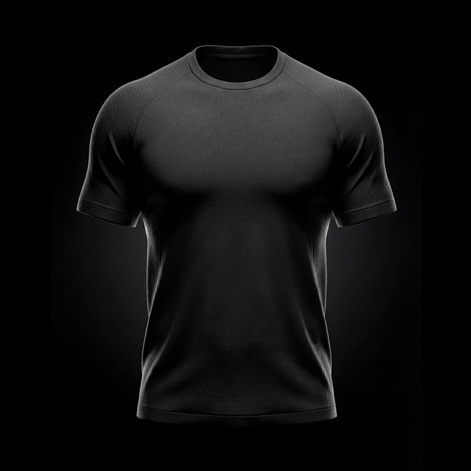Quick-Dry Seamless T-Shirt - Black