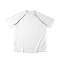 Colorblock Baseball T-Shirt - Oversized T-Shirt Cotton-Blend - White