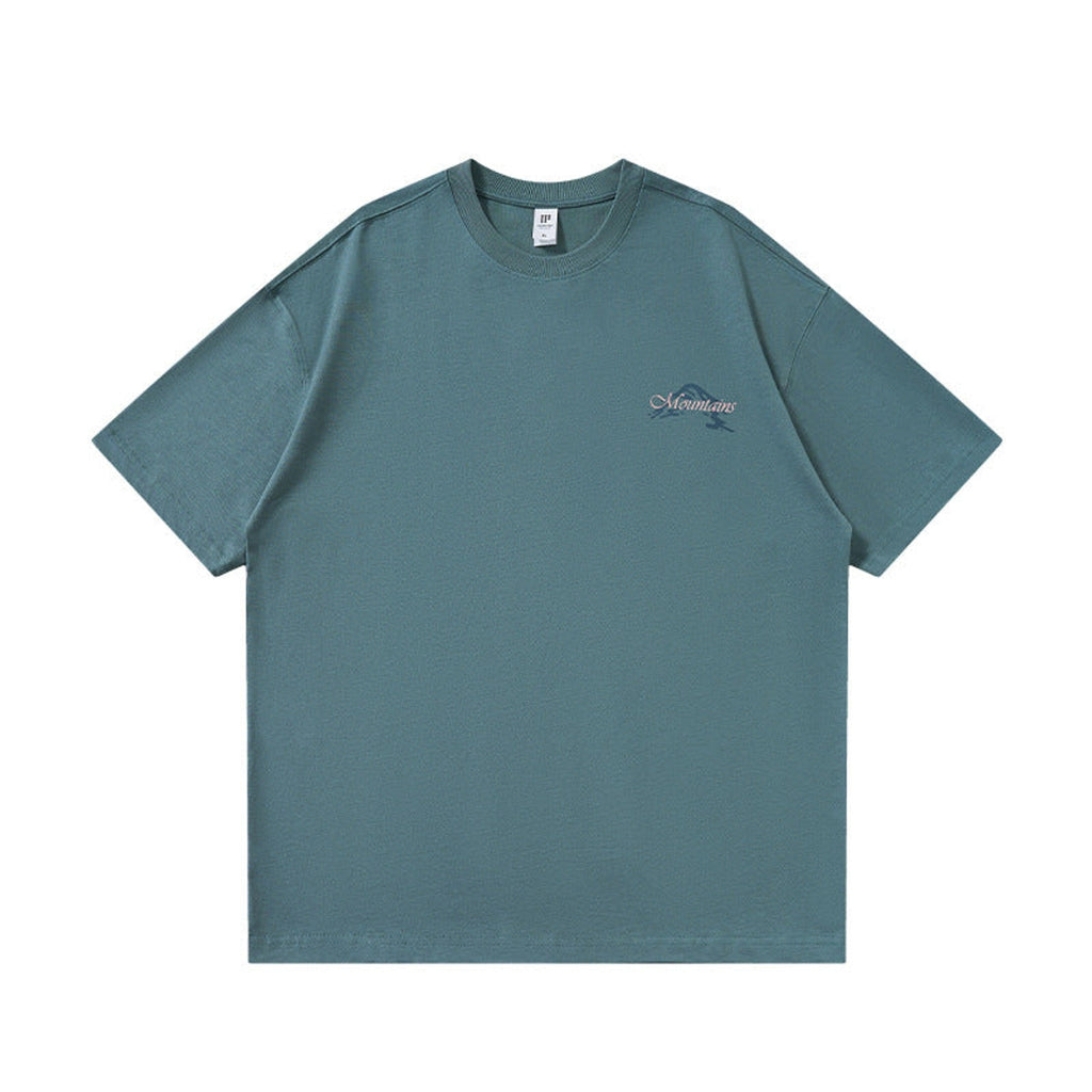 Outdoor Heavyweight Cotton Graphic T-Shirt - Outdoor Graphic T-Shirt - Gray