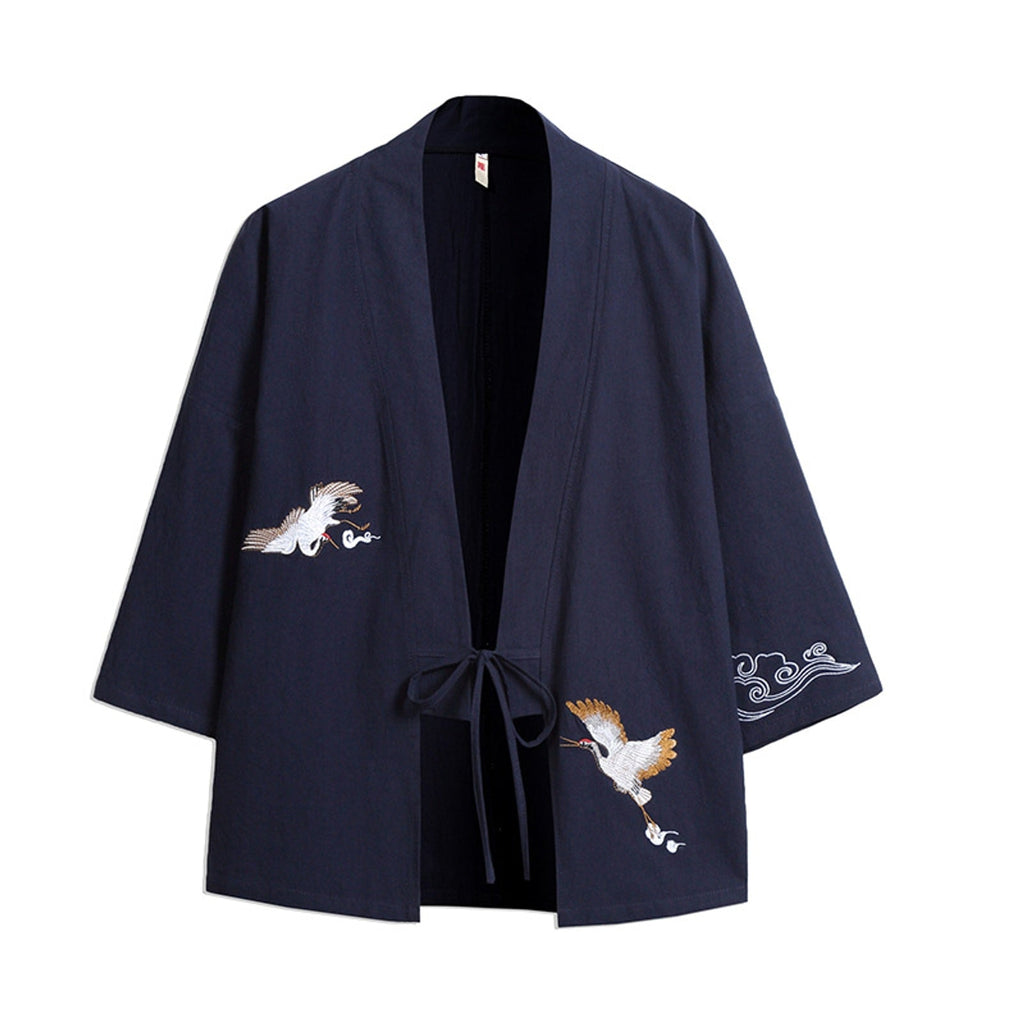 Moisture-Wicking Haori Jacket Cotton - Blue