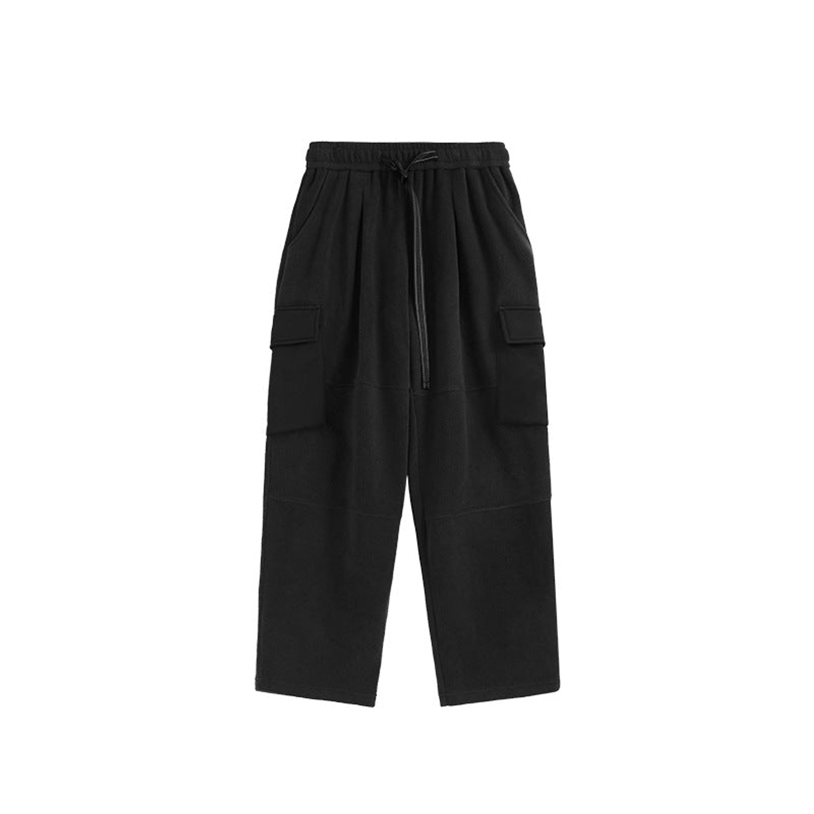 Cotton Pants Heavyweight Straight-Leg - Black