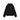 Heavyweight Polyester Hoodie - Black flat lay