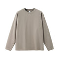 Oversized Long-Sleeve T-Shirt Cotton-Blend - Gray