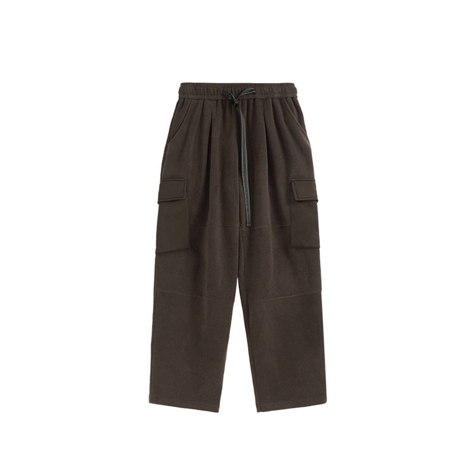 Cotton Pants Heavyweight Straight-Leg - Brown