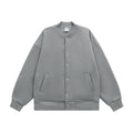 350g Fleece-Lined Baseball Jacket - Slate Gray
