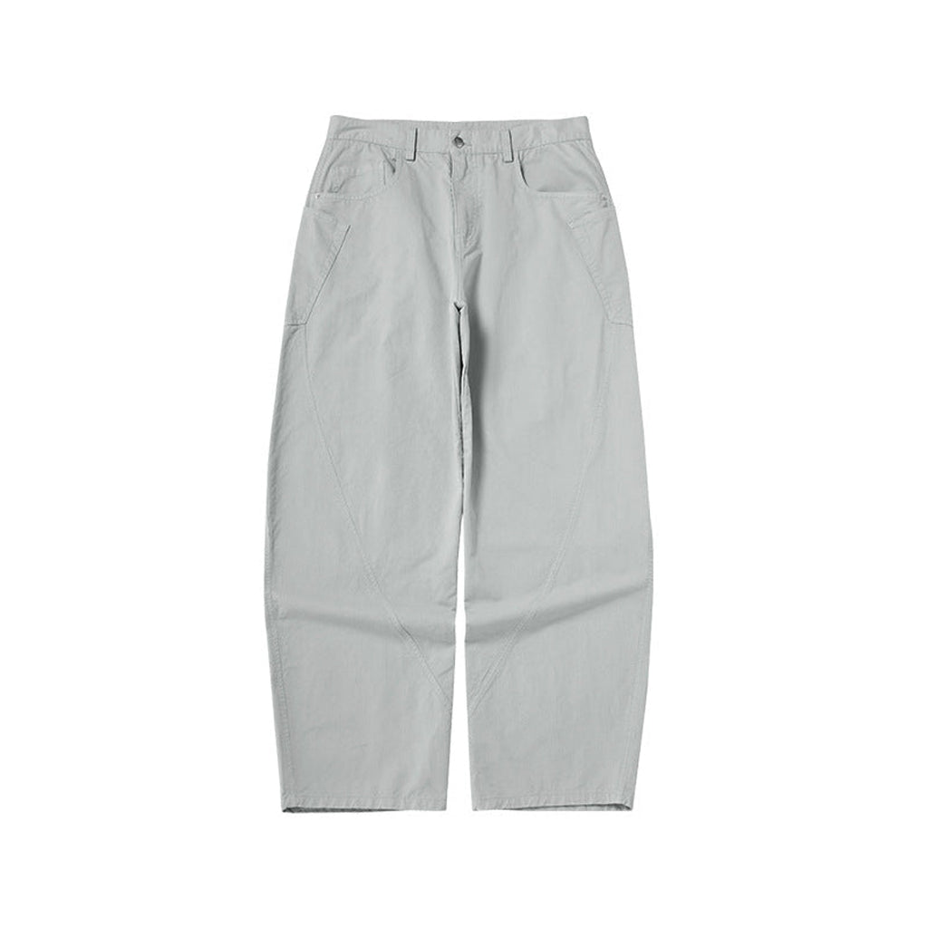 100% Cotton Stretch Pants - Light Gray