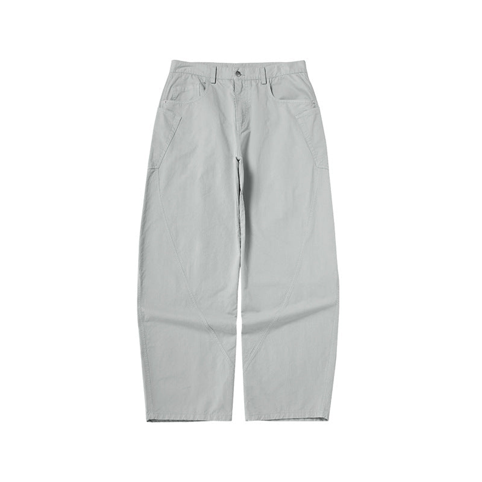 100% Cotton Stretch Pants - Light Gray