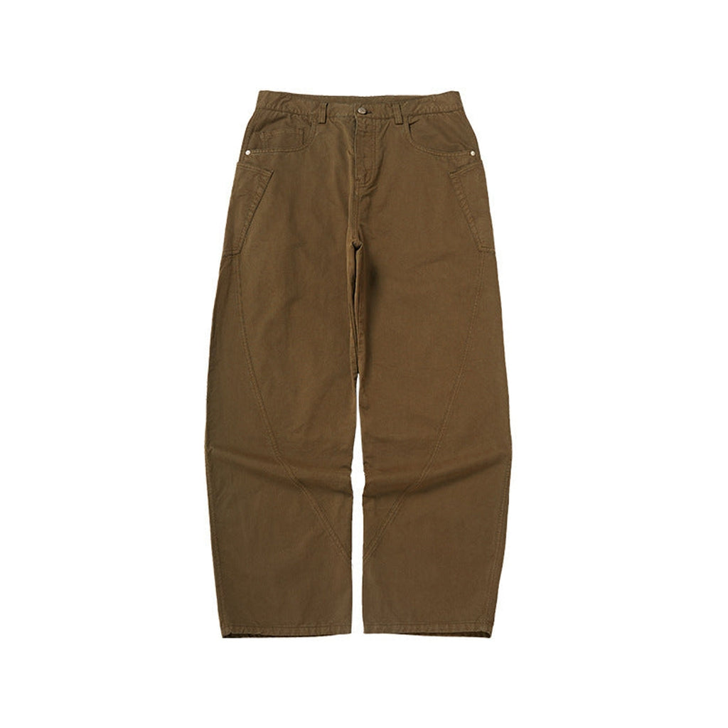 100% Cotton Stretch Pants - Khaki