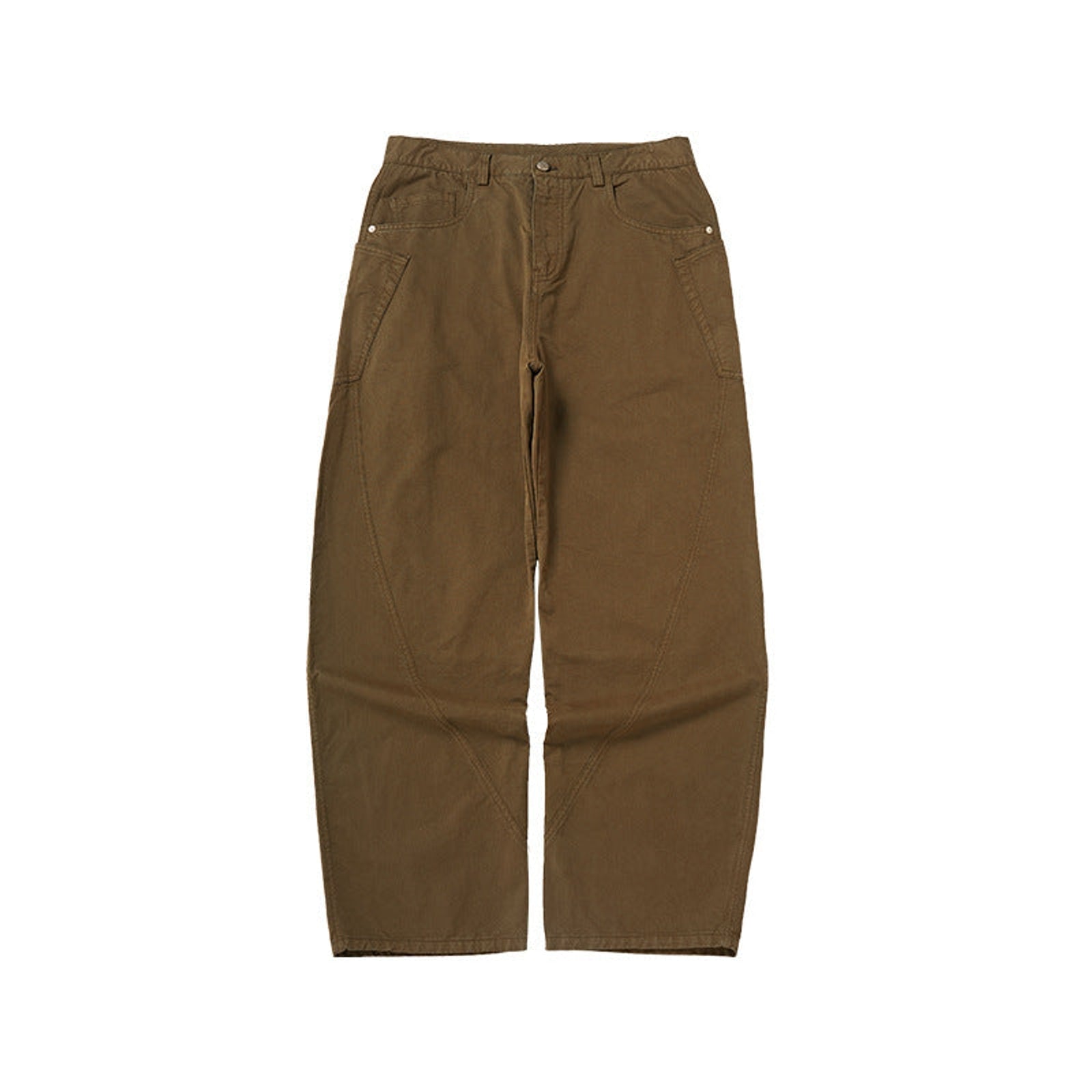 100% Cotton Stretch Pants - Khaki