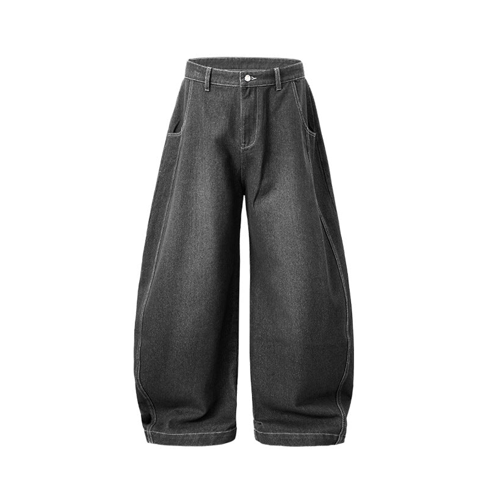 Relaxed Pants Cotton-Blend - Black