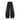 Curved Cargo Cotton Stretch Pants - Black
