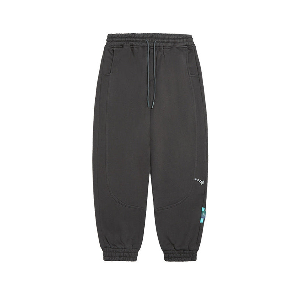 Fleece-Lined Tapered Sweatpants - Dark Gray