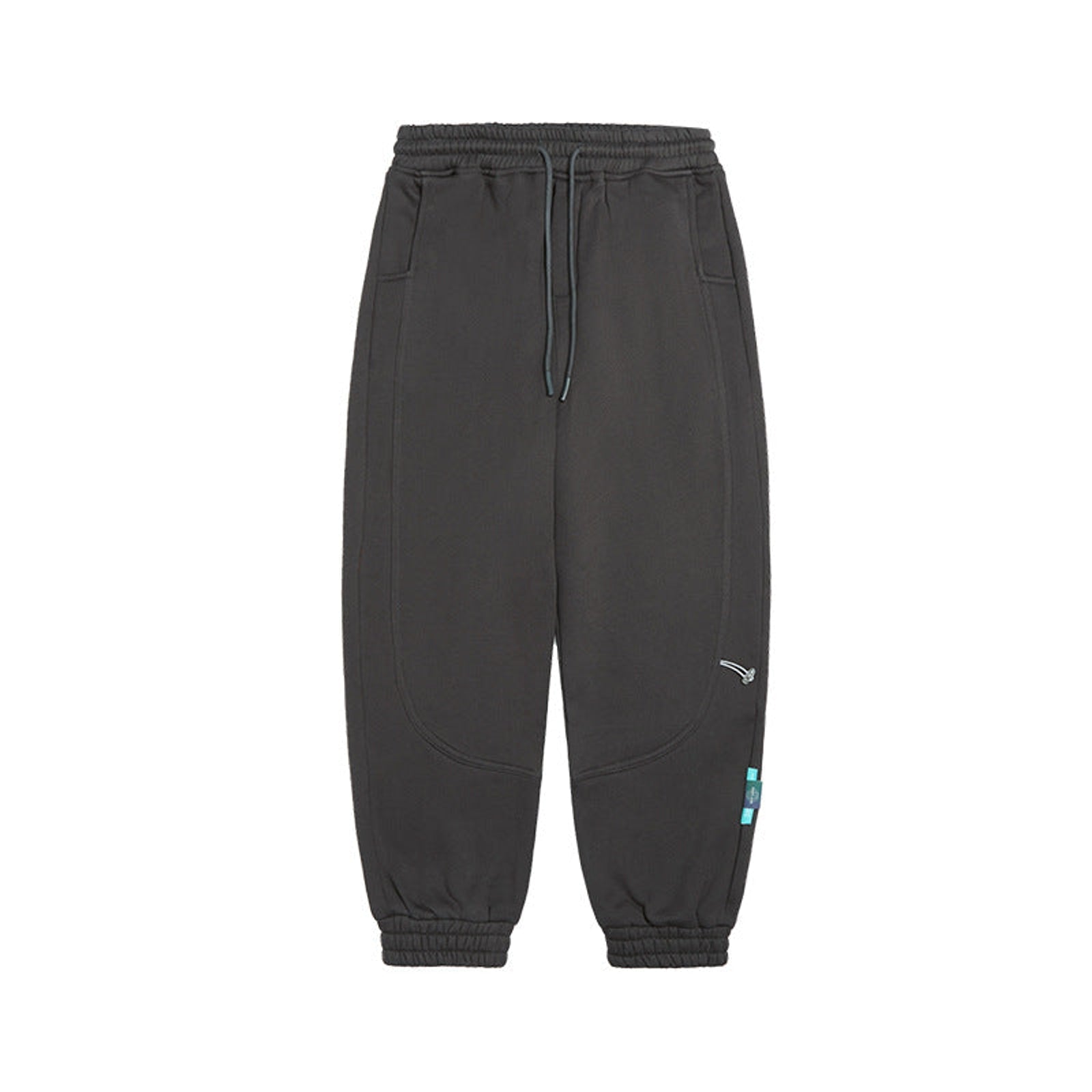 Fleece-Lined Tapered Sweatpants - Dark Gray