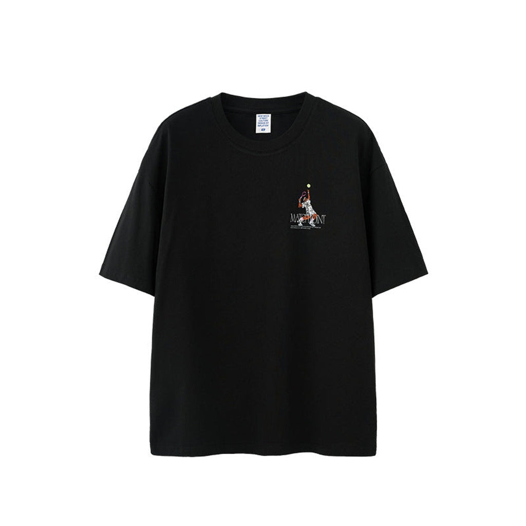 mens short short sleeve t shirts - Black
