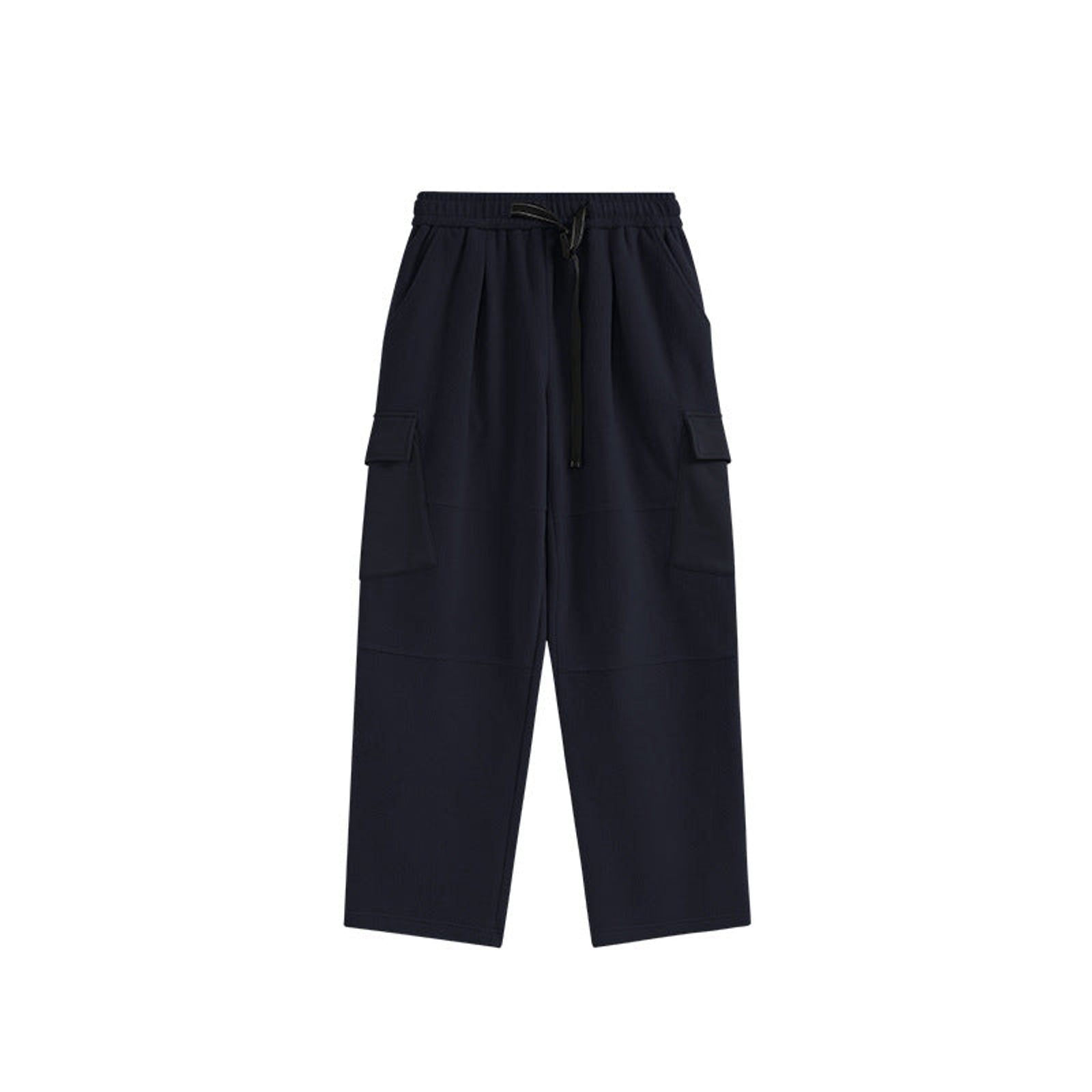 Cotton Pants Heavyweight Straight-Leg - Blue